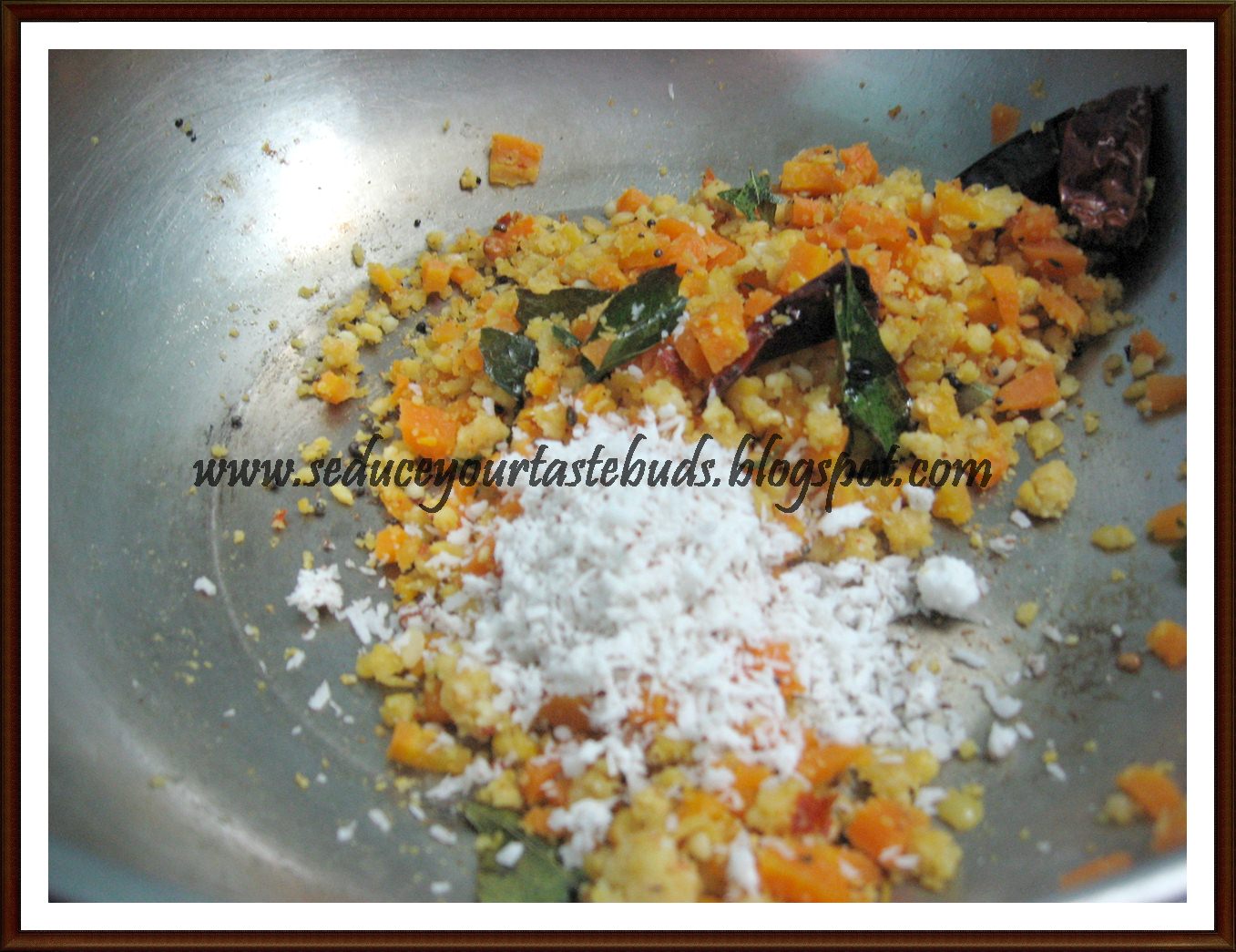 Carrot Paruppu Usili Carrot Lentil Stir Fry Seduce Your Tastebuds...