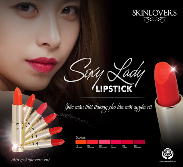 Son môi cao cấp Skinlovers Sexy Lady của hãng Skinlover – một thương hiệu mỹ phẩm nổi tiếng và uy tín của Hàn Quốc