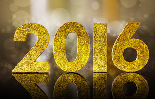 New year 2016 glitter 2016 written in glitter