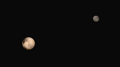 Фотография Плутона и его спутника Харона с аппарата «Новые Горизонты»