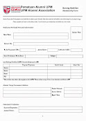 Borang Keahlian / Membership's Form