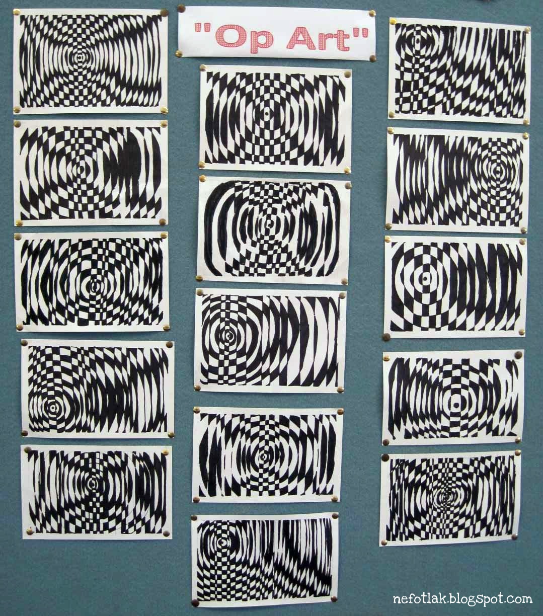 nefotlak. op art lesson