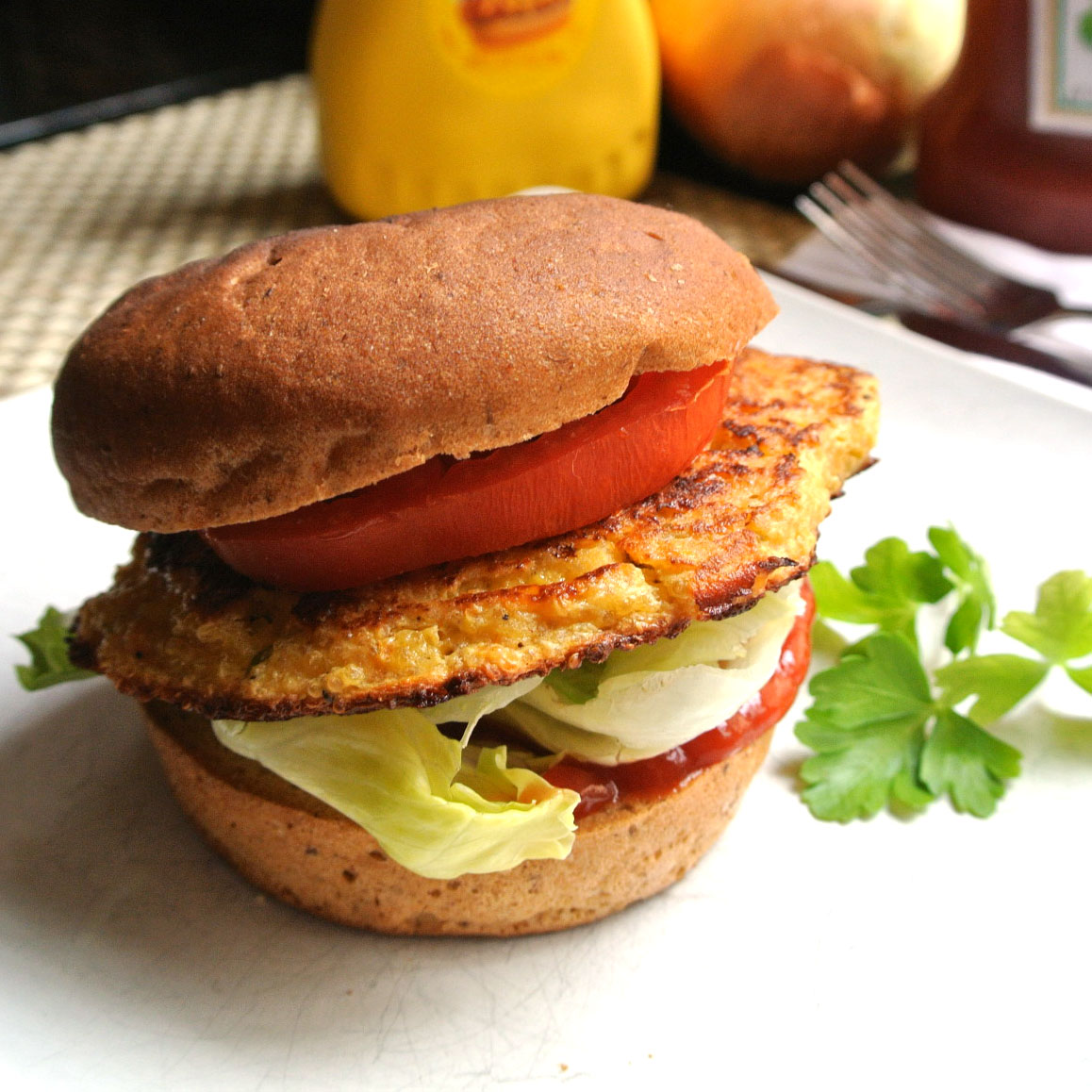 Mom, What's For Dinner? Gluten Free Quinoa Burger