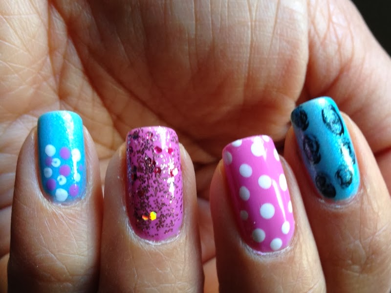 The Made Up Maiden NOTD Pink & Blue Nails for Pregnancy and Infant