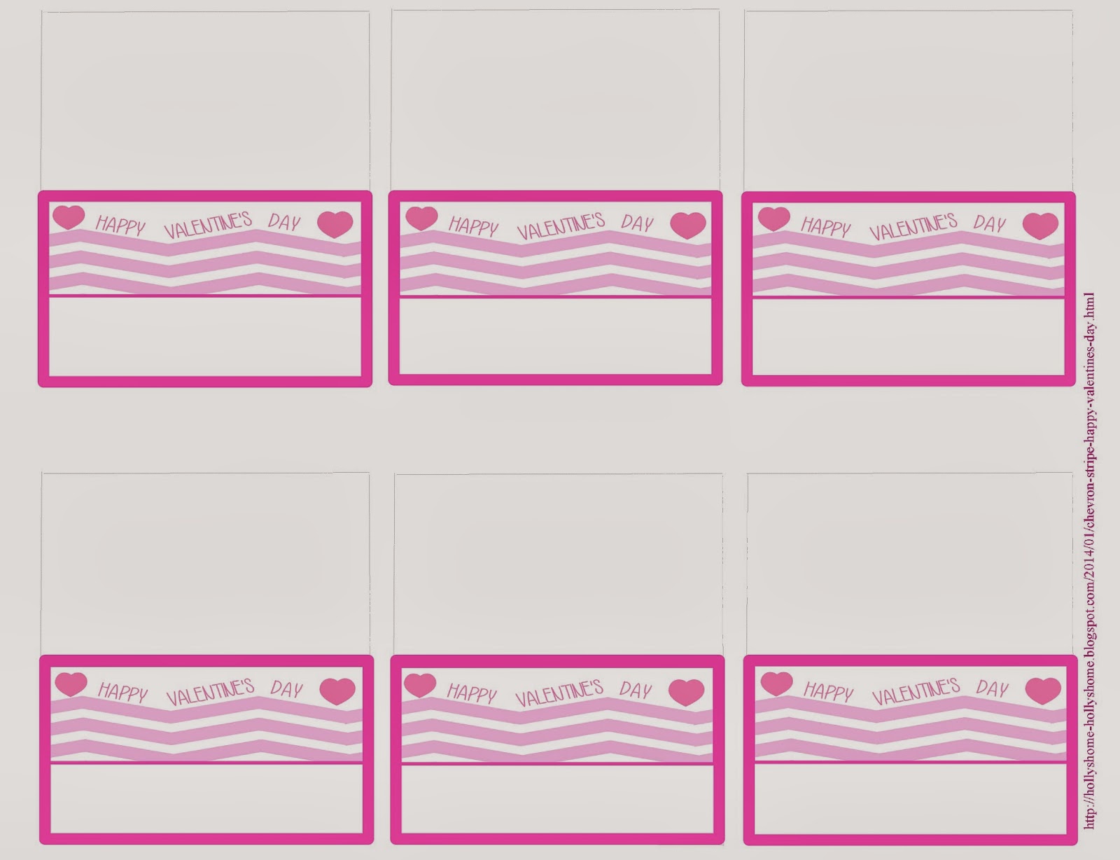 HollysHome Family Life: Chevron Stripe Happy Valentine's Day Printables - Placecards ...1600 x 1228