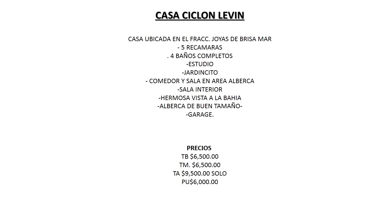CASA CICLON LEVIN