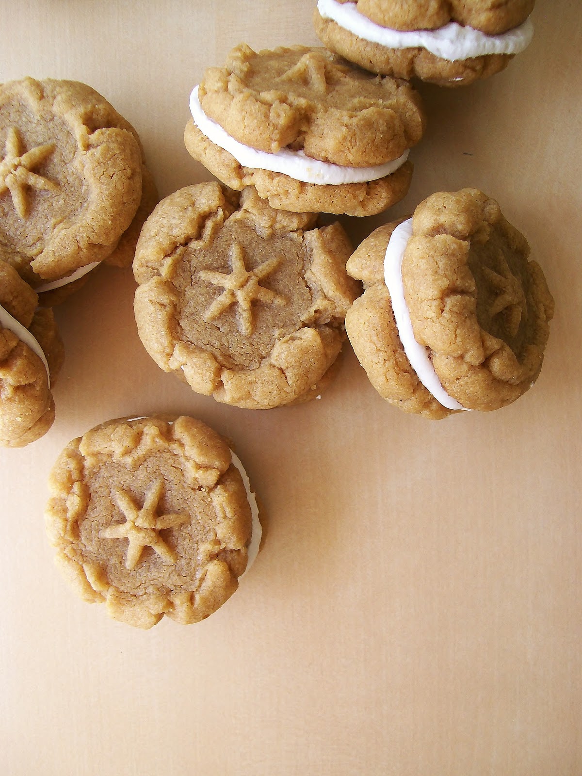 Peanut Butter Marshmallow Sandwich Cookies