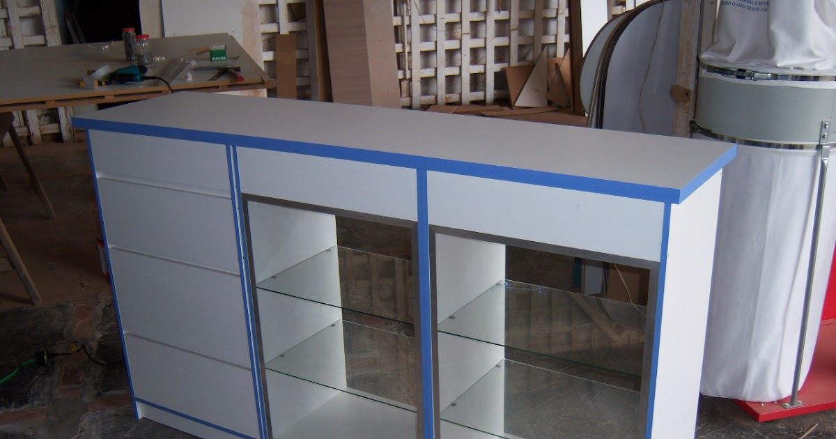 Preserva Móveis: Balcão vitrine 1,80 x 1,05 x 0,45 com gaveta