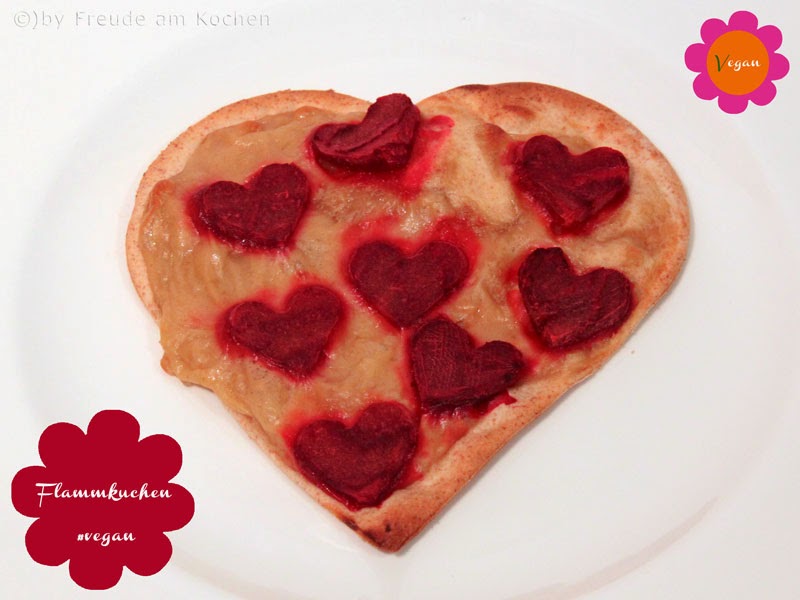 Flammkuchen vegan von Freude am Kochen - Blogg den Suchbegriff - Essen in Herzform