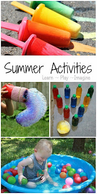 85+ summer activities for kids including art, water play, sensory activities and much more!