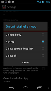 AppMonster for Android. Settings, uninstall an App
