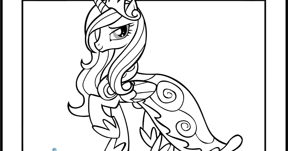 Princess Cadence Coloring Pages Team Colors
