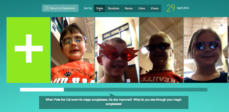 Technology is Loose in the Library!!: Flipping Over The Flipgrid App!!!  First Graders Respond To Pete The Cat's Magic Sunglasses!!