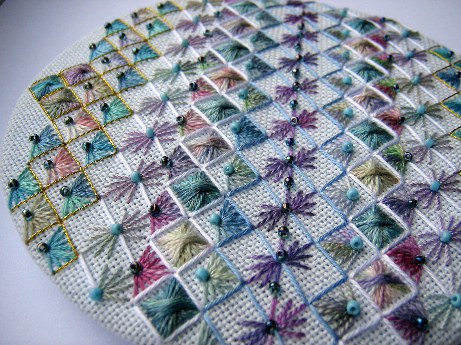 ELLA'S CRAFT CREATIONS TAST 2012 , WEEK 31, ALGERIAN EYELET STITCH