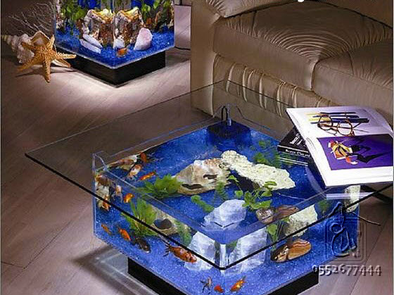 إبداع التصاميم للمقاولات والديكور حوض السمك واستخدامه فى الديكور