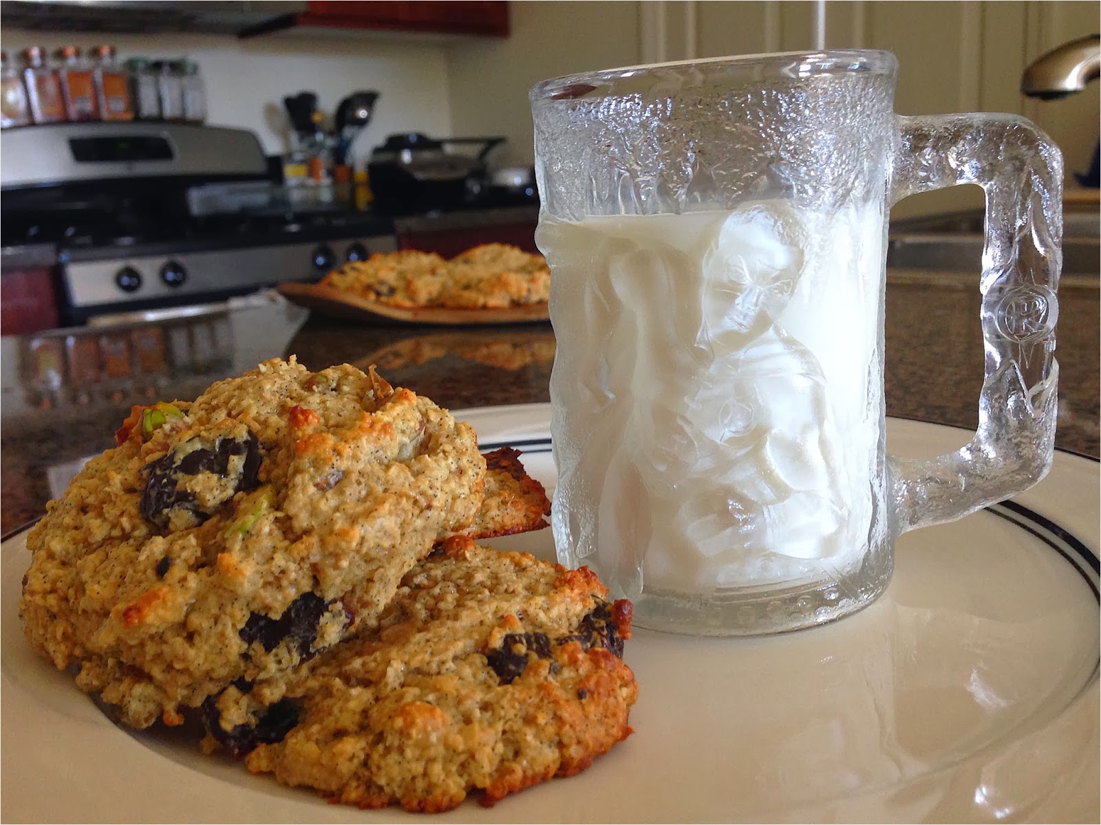 FitBakes Chewy Cherry & Pistachio Oat Bran Cookies