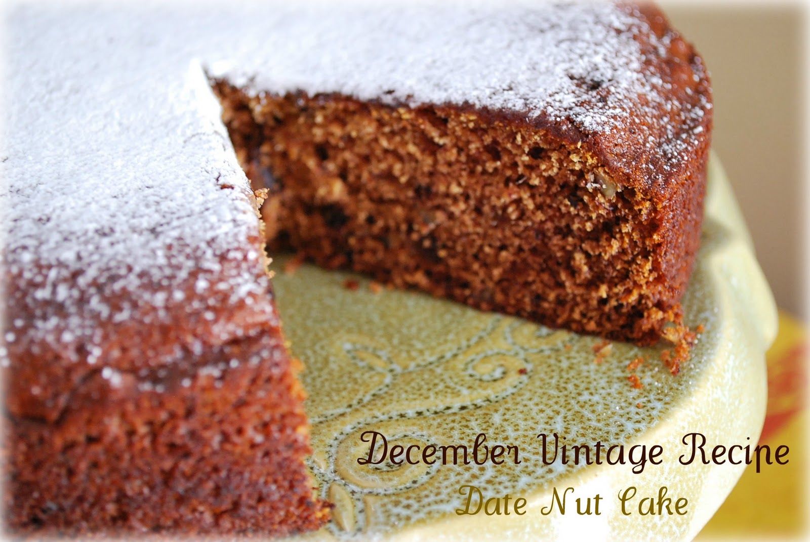 Date Nut Cake Project Vintage Recipes December recipe Amee's Savory Dish