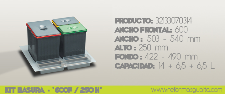 Contenedor de residuos para el cajon de la basura ~ Reformas Guaita