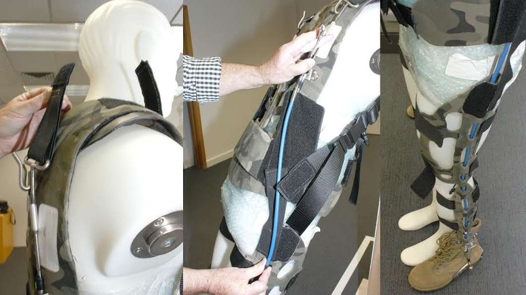 Passive Exoskeletons transfer twothirds of weight to the ground