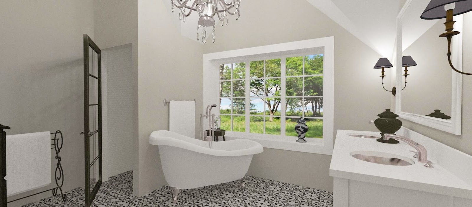 Den vita drömgården: new england inspirerad villa med gästhus