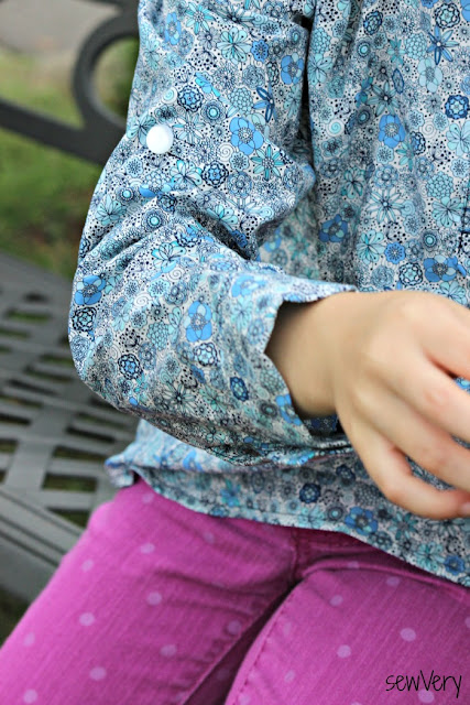 Prepster Pullover shirt sewing pattern by Blank Slate Patterns sewn by sewVery - perfect for boys or girls! 
