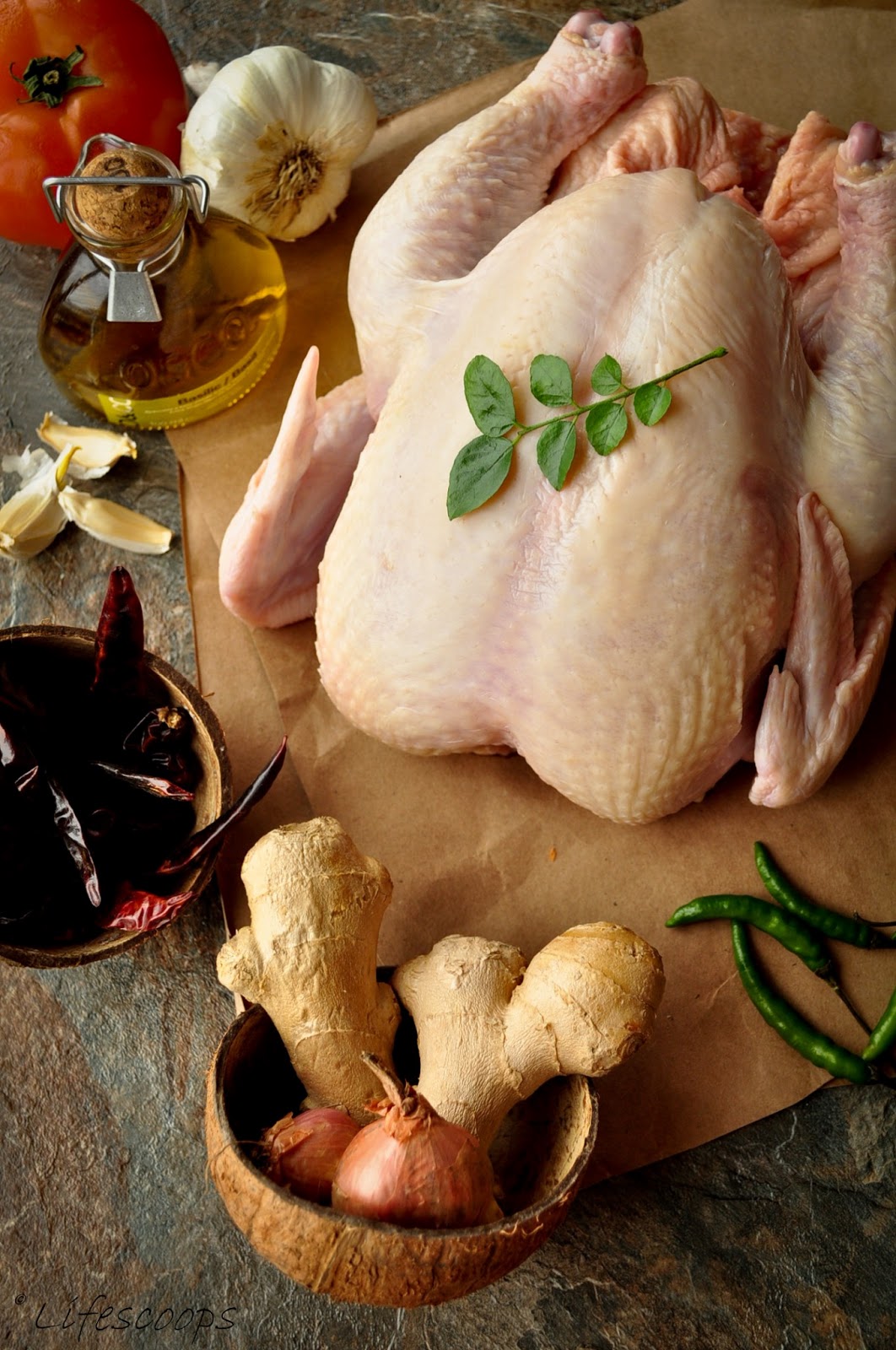 Life Scoops Nadan Kozhi Curry / Kerala Style Chicken Curry with Coconut