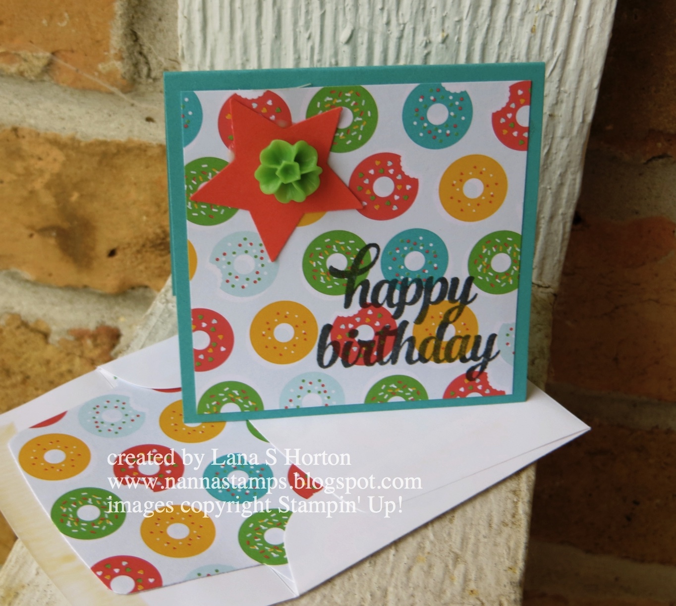 Stamping with Nanna Cherry on Top Cute Little 3 X 3" Cards