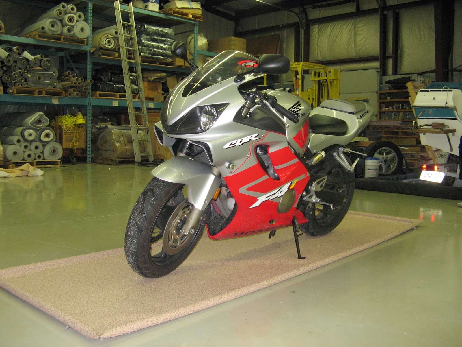 Kentainmats: motorcycle garage storage mat the motorcyclemat by ...