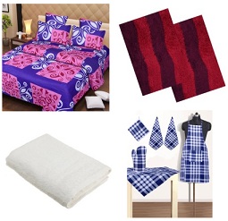 Home Furnishing Below Rs.449: Bed Sheets, Door Mats, Bath Towel, Kitchen Linen @ Flipkart