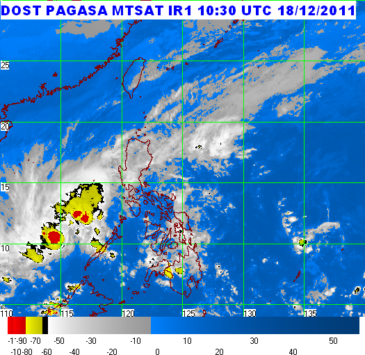 Weather Forecast Philippines Today 12.18.11 PM