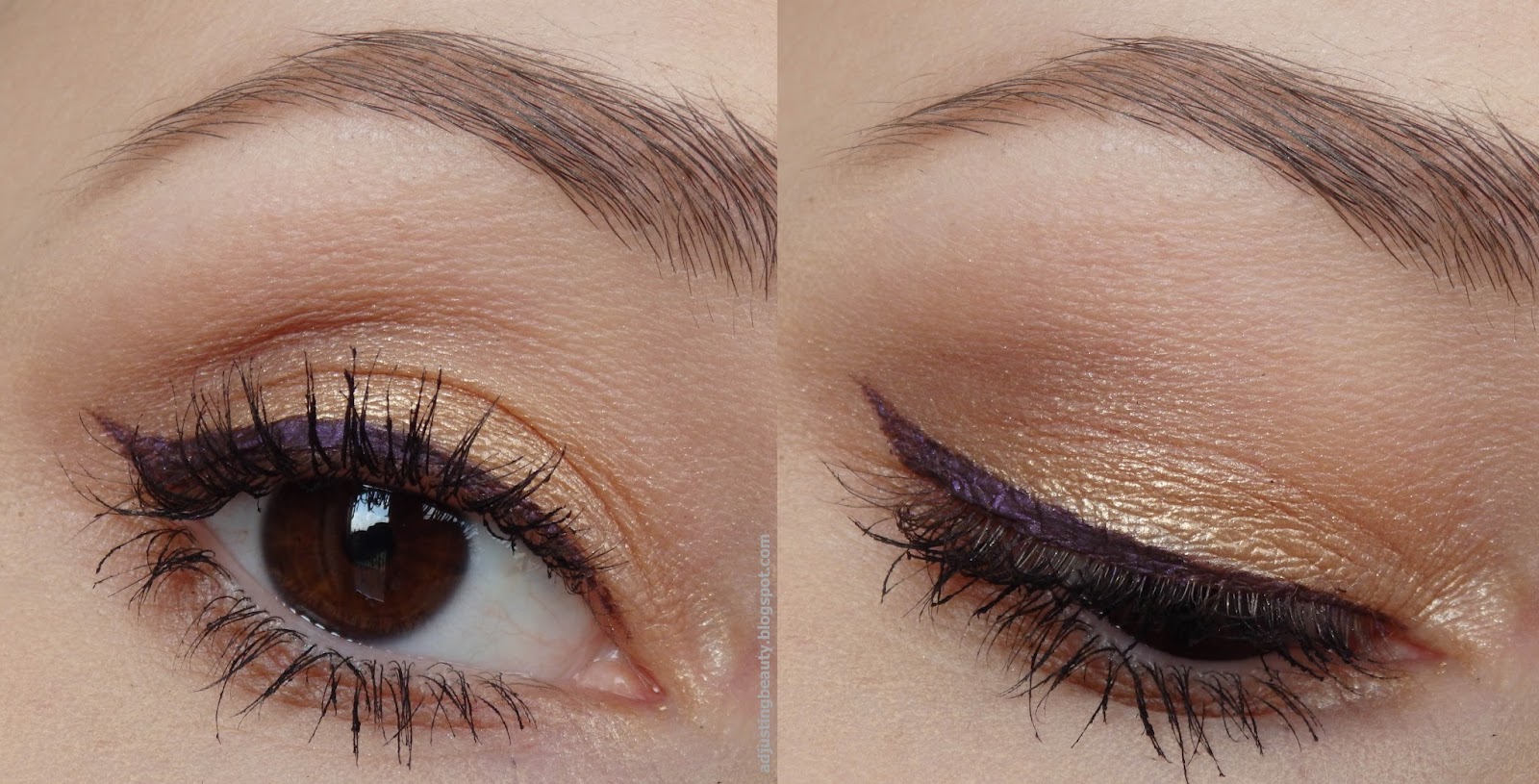 Review Elf Cream Eyeliner Plum Purple Adjusting Beauty