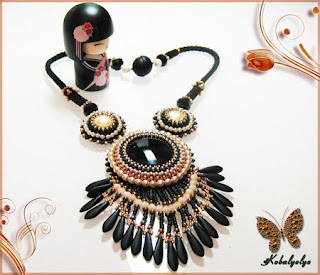 bead embroidery necklace pendant jewelry bead artists