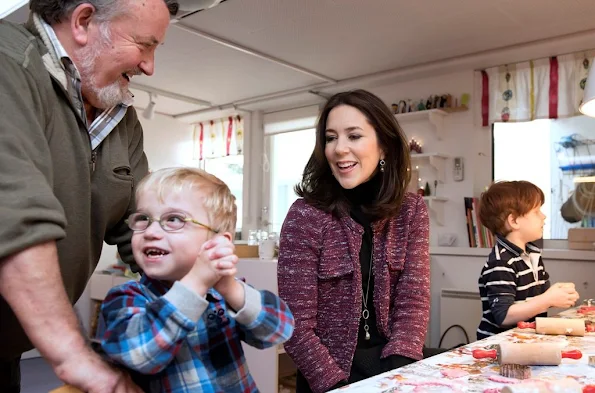 Crown Princess Mary of Denmark visits The Children's House (Kindergarten) Børnehuset SIV