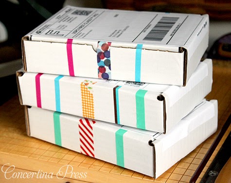 using washi tape instead of packing tape when shipping packages