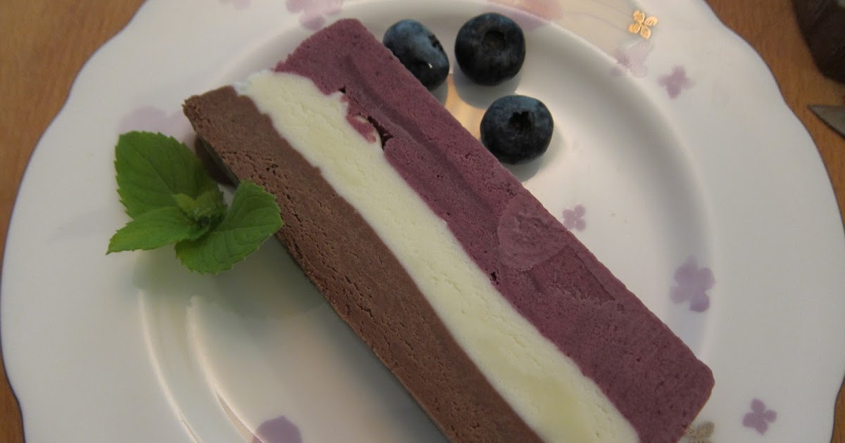 milk and blackberries Ice Cream Terrine