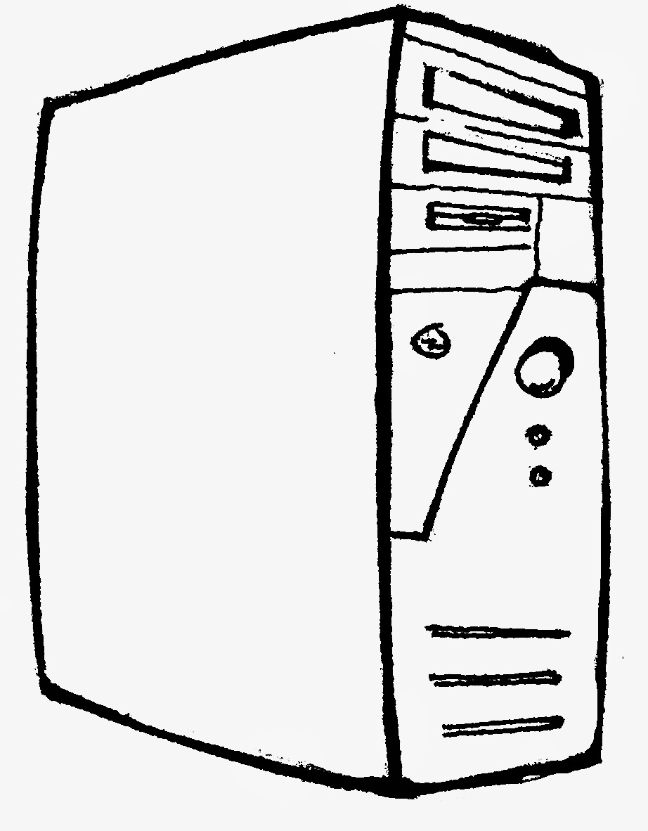 Computer Parts Coloring Pages Sketch Coloring Page