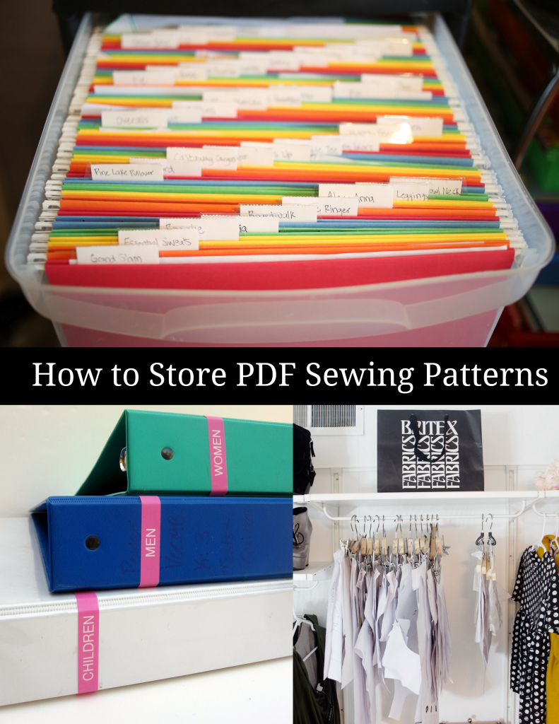 Organize your sewing patterns.  Sewing pattern storage, Sewing