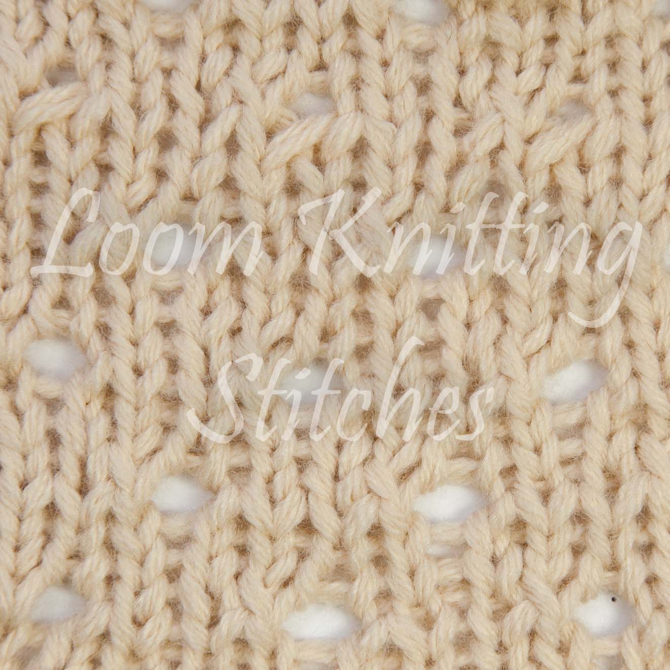 Loom Knitting by This Moment is Good!: STAGGERED EYELET STITCH: KNITTING LOOM