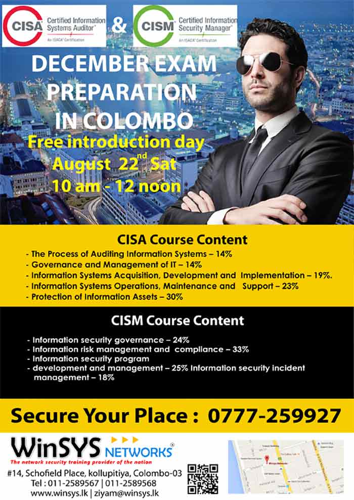 Certified Information Systems Auditor (CISA) Certification is a highly sought after certification designed for IT security, IT Risk and IT Auditors. This credential is an audit professional certification sponsored by the reputed Information Systems Audit and Control Association (ISACA). Professionals need to successfully clear the CISA Exam in order to attain CISA Certification.  Certified Information Security Manager (CISM) Certification is an audit professional certification sponsored by the Information Systems Audit and Control Association (ISACA). A CISM Certification is offered to professionals who prove their exceptional skill and judgment in IS audit, control and security profession in the CISM Exam.