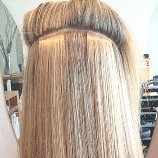 how to easily attach tape in hair extensions at home
