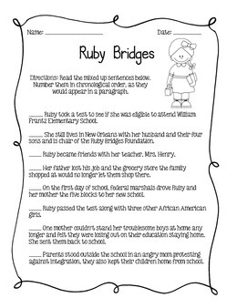Printables Ruby Bridges Worksheets ruby bridges worksheet imperialdesignstudio black history month packet w martin