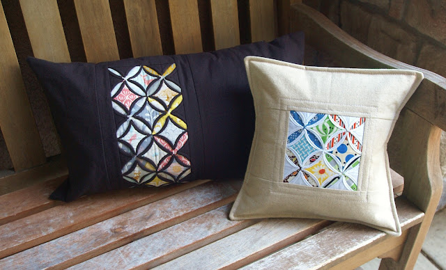 cathedral window linen pillows 