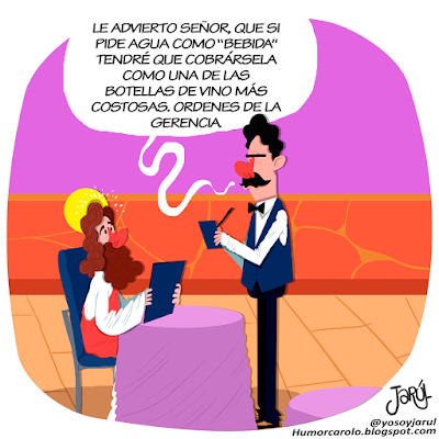 Jesús, restaurante, Jarúl, dominicano, humor gráfico, viñeta, humor carolo 