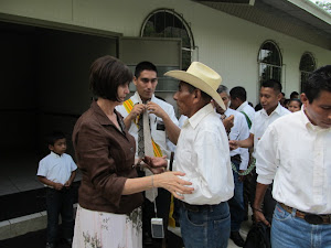 Sister Watts Helping with the ties