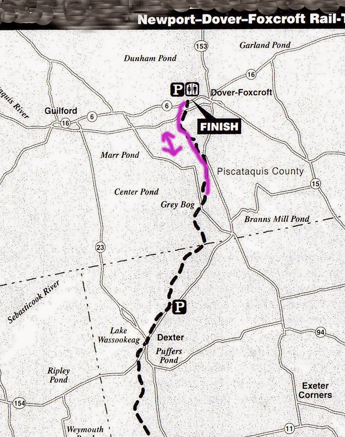 Hiking in Maine with Kelley 3/31/15 Trail From DoverFoxcroft