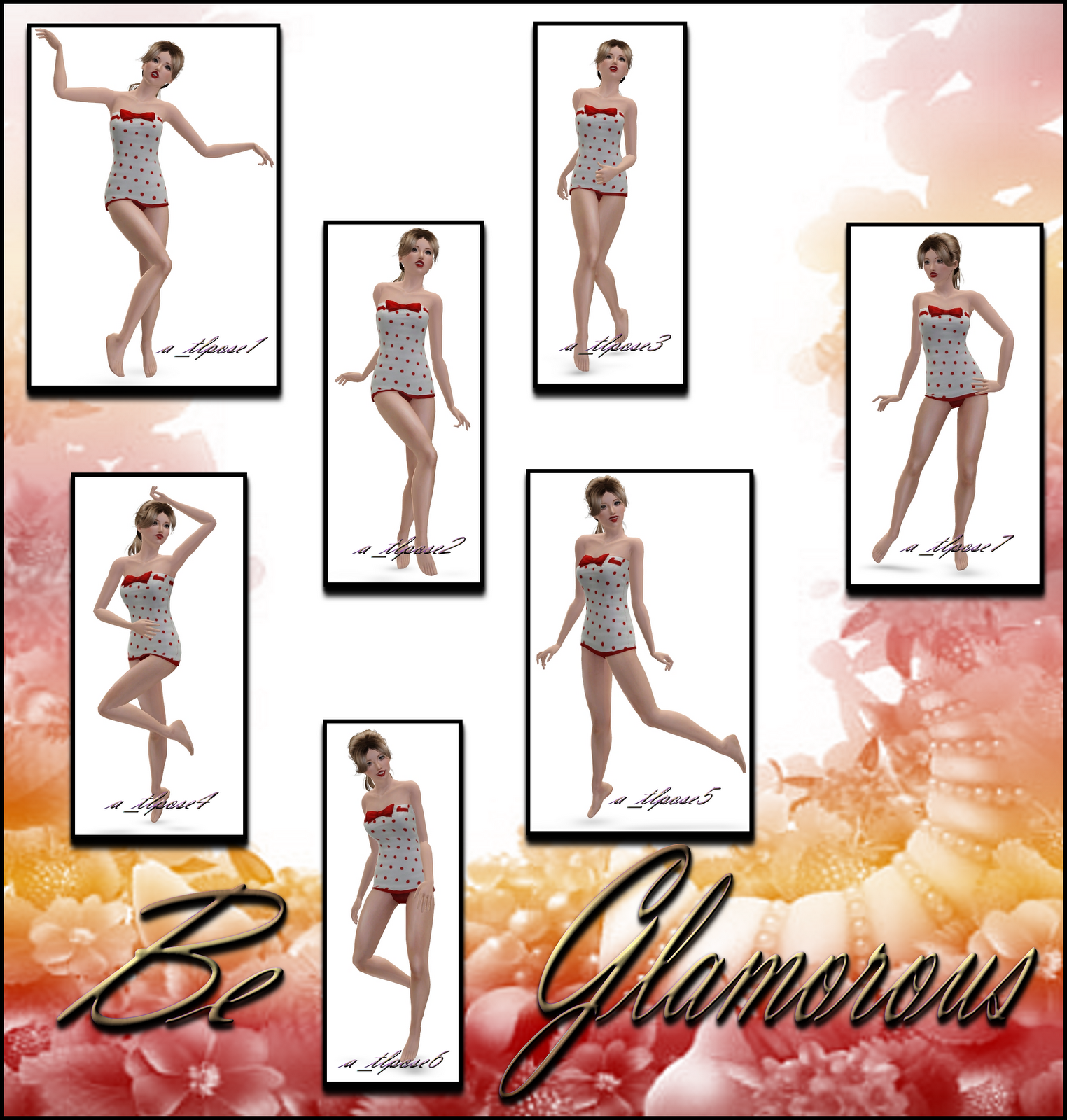 TattooedLioness Be Glamorous Pose Pack by Tattooed Lioness
