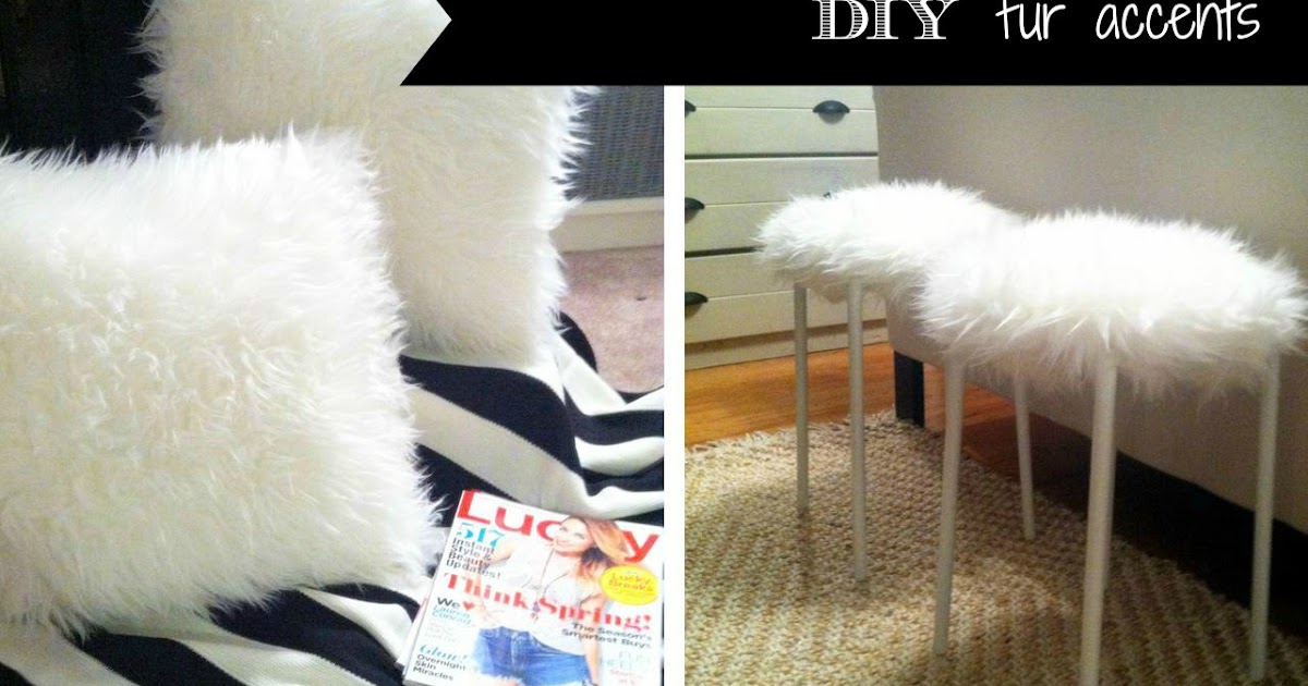 hopes & dreams fur ottoman + pillow / DIY how to