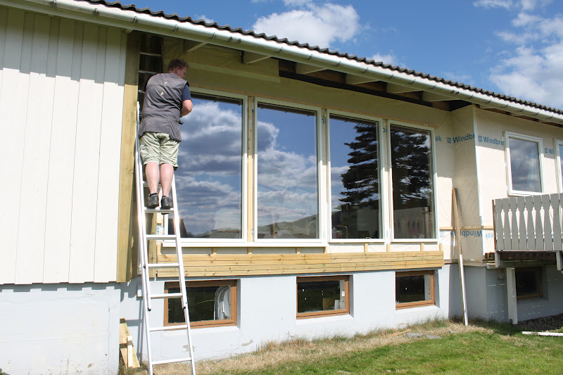 Vår drøm, vårt hus: utvendig kledning på framsiden