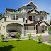 Modern sloping roof house 