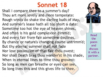 Sonnet 18 Shakespeare